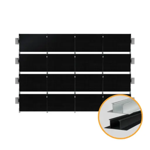 Flachdach Halterungs Set | Individuelle Größen ohne Bohren | Solamount