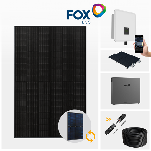 Fox Ess Komplettset 8-12kW inkl. Solarmodule | Optional Batterie, Wallbox, Ziegel- oder Flachdachhalterung